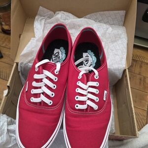 Vans Bold Red Canvas Shoes
